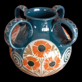 Handcrafted Tunisian vase with traditional patterns